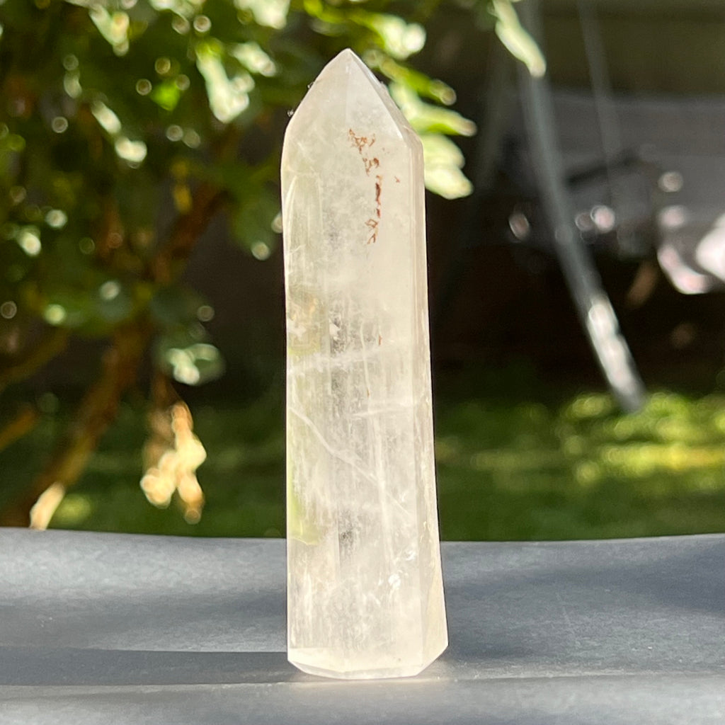 Obelisc/varf cristal de stanca/cuart incolor Africa Af5/m3, druzy.ro, cristale 2