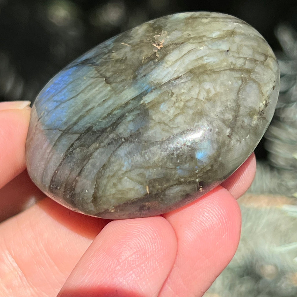 Labradorit palm stone m19, druzy.ro, cristale 8