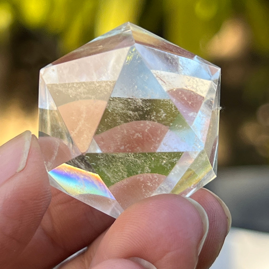 Icosaedru cuart incolor / cristal de stanca m5, pietre semipretioase - druzy.ro 2 