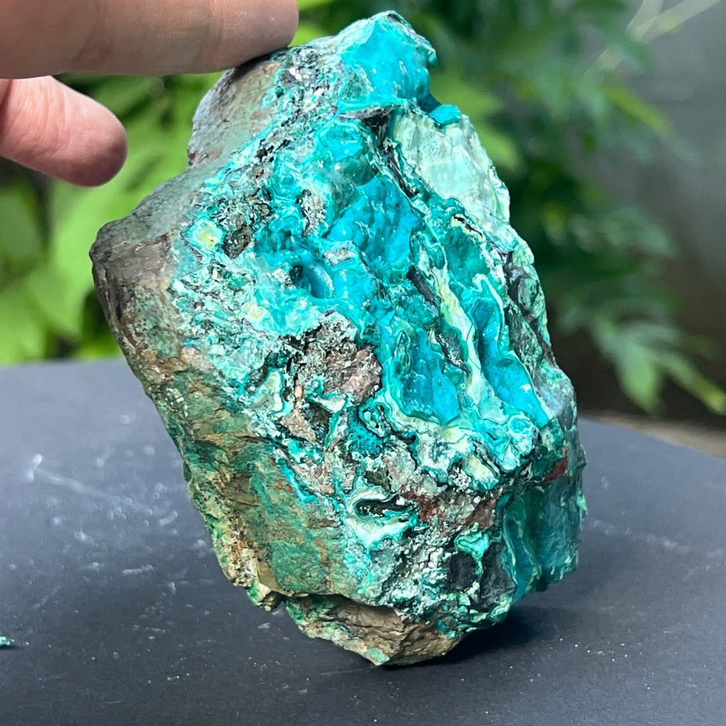 Cluster crisocola botrioidală model 6 din Congo, pietre semipretioase - druzy.ro 2 