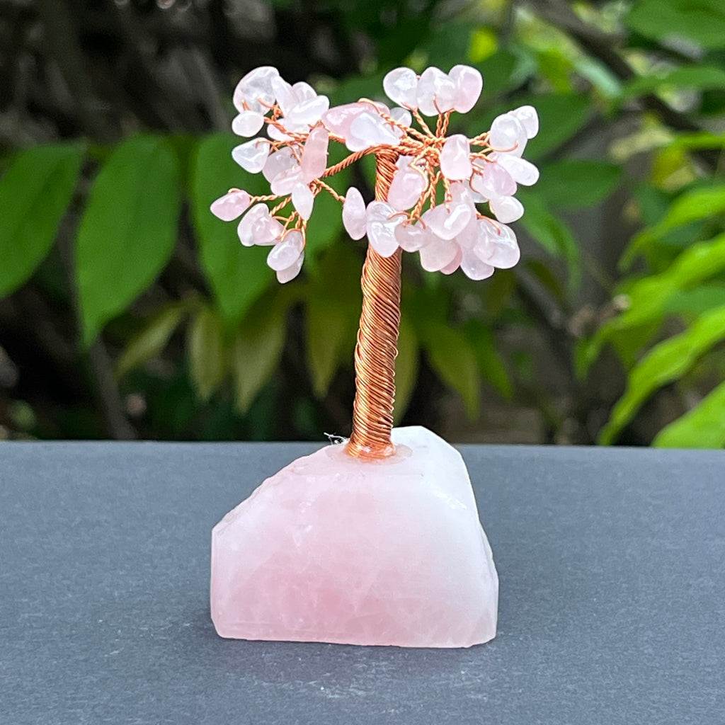 Copac feng shui cuart roz – mărime S, pietre semipretioase - druzy.ro 2 
