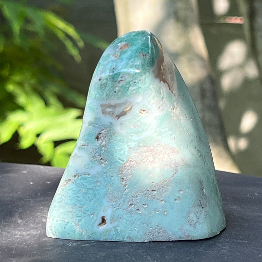 Calcedonie cu crom albastru-verzuie din Zimbabwe -forma libera| Model 4, pietre semipretioase - druzy.ro 3 