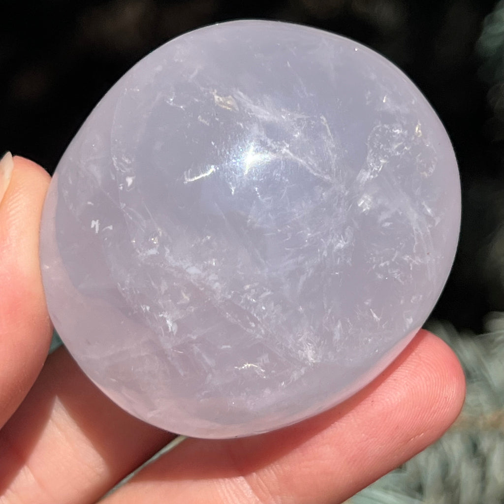 Palmstone cuart albastru perlat din Madagascar, girasol m1, druzy.ro, pietre semipretioase 1