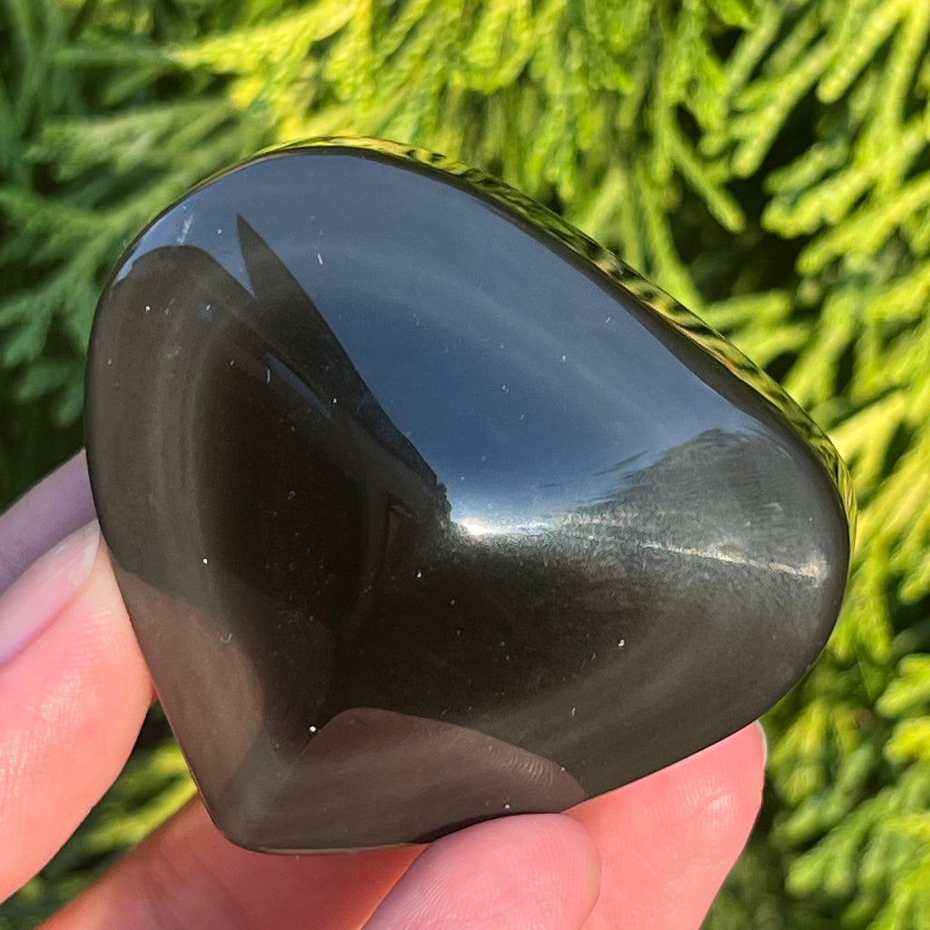 Obsidian curcubeu inima model 5, pietre semipretioase - druzy.ro 4 