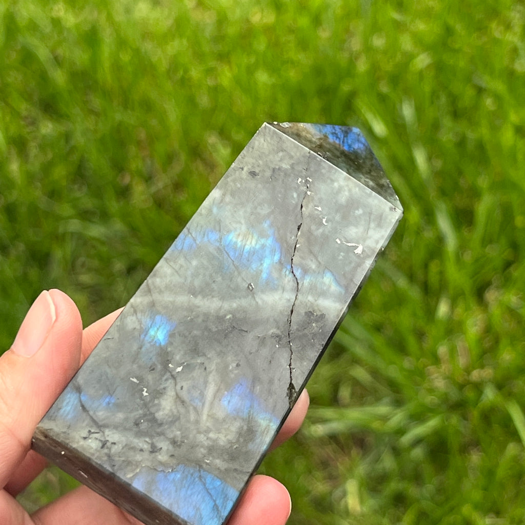 Obelisc labradorit m3, pietre semipretioase - druzy.ro 5 