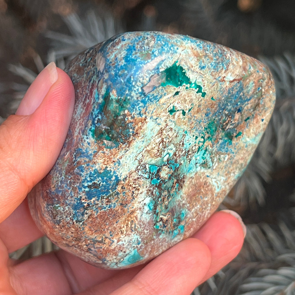 Shattuckite forma libera/palmstone m6, pietre semipretioase - druzy.ro 4 