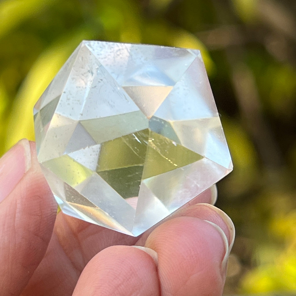Icosaedru cuart incolor / cristal de stanca m1, pietre semipretioase - druzy.ro 6 