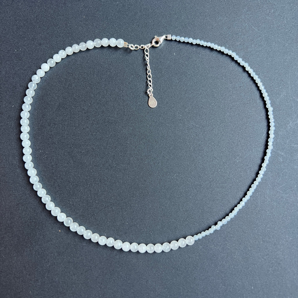 Colier angelit si jad Celestia#70, pietre semipretioase - druzy.ro 1 