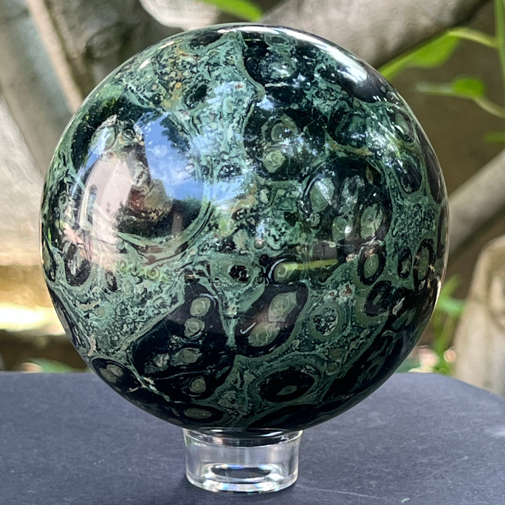 Sfera jasp kambaba Madagascar | Model 6, pietre semipretioase - druzy.ro 4 
