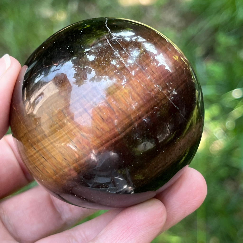 Sfera ochi de tigru rosu model 3, pietre semipretioase - druzy.ro 18 