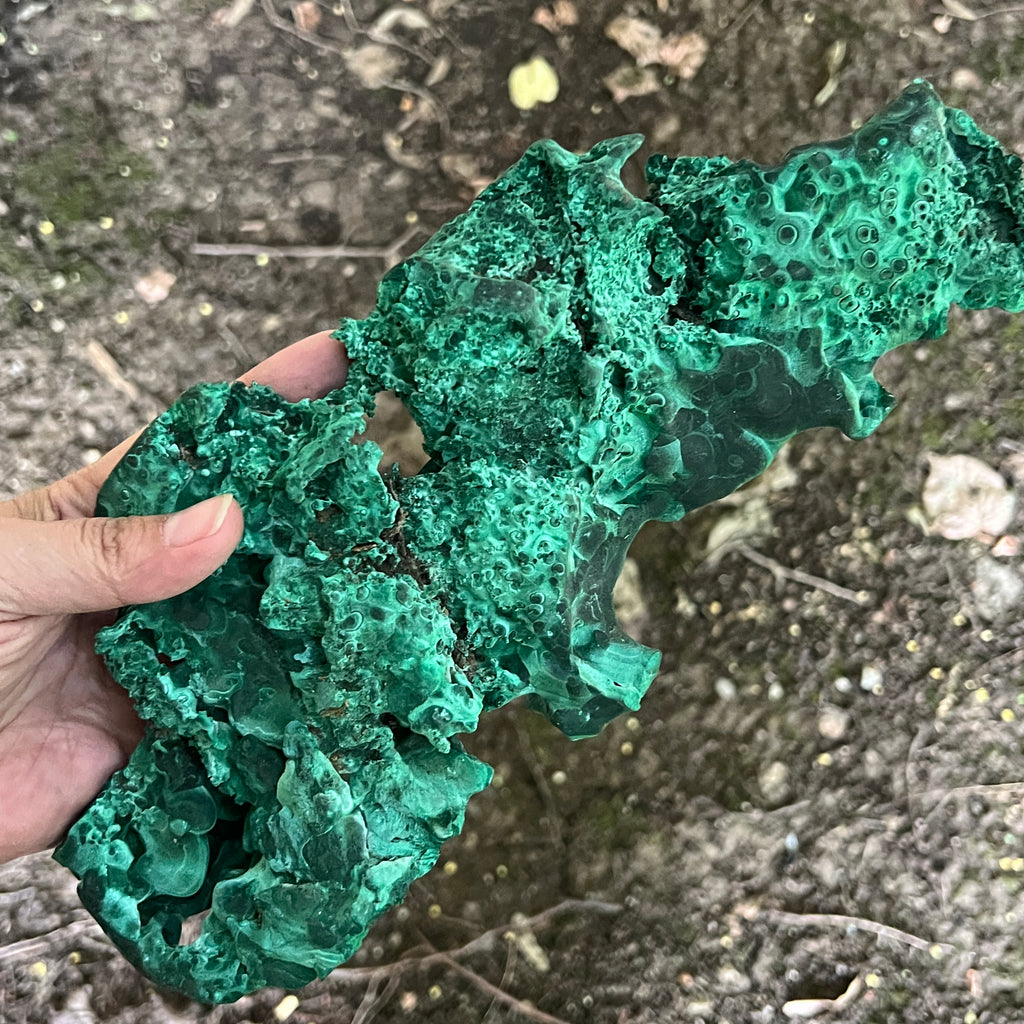 Malachit matasos piatra bruta | Model XXL 1, pietre semipretioase - druzy.ro 12 