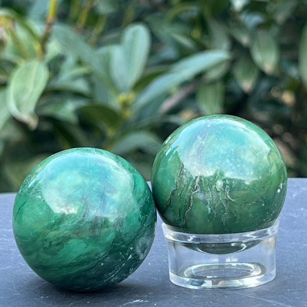 Sfera jad verde nefrit Africa, pietre semipretioase - druzy.ro 1 