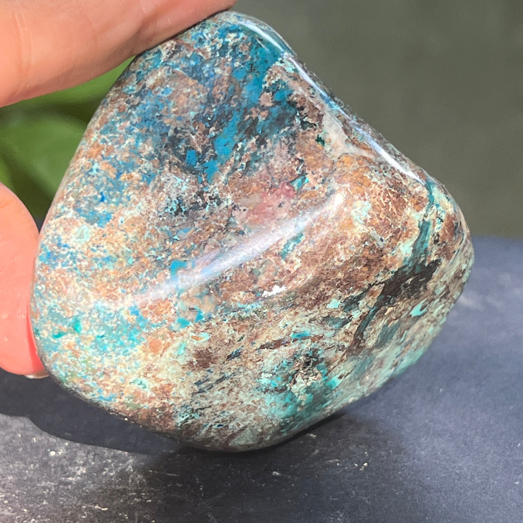 Shattuckite forma libera/palmstone m6, pietre semipretioase - druzy.ro 9 