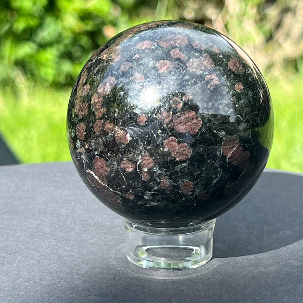 Sfera turmalina neagra cu granat model 3, pietre semipretioase - druzy.ro 4 