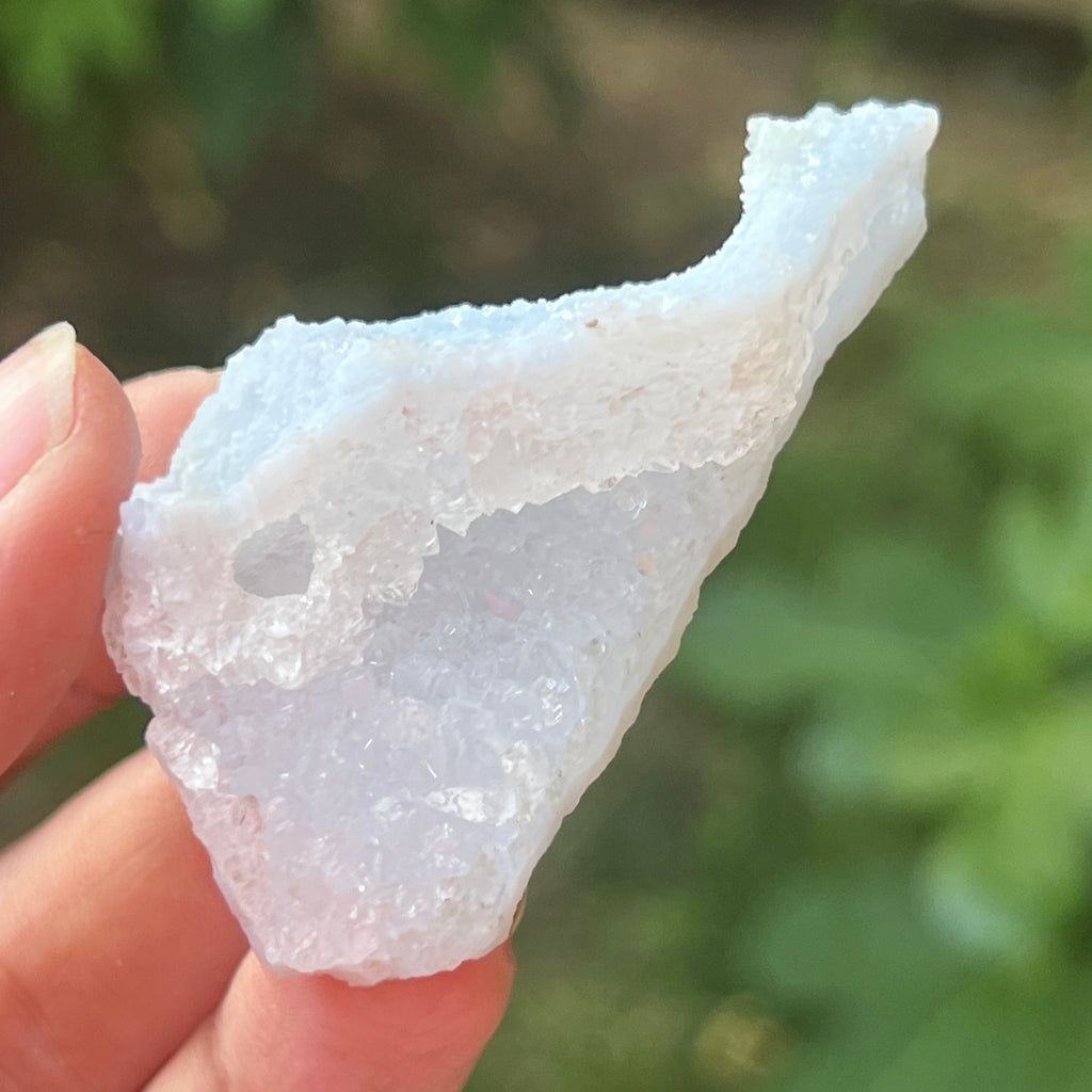 Agat albastru dantelat/ calcedonie Malawi mini m10, pietre semipretioase - druzy.ro 1 