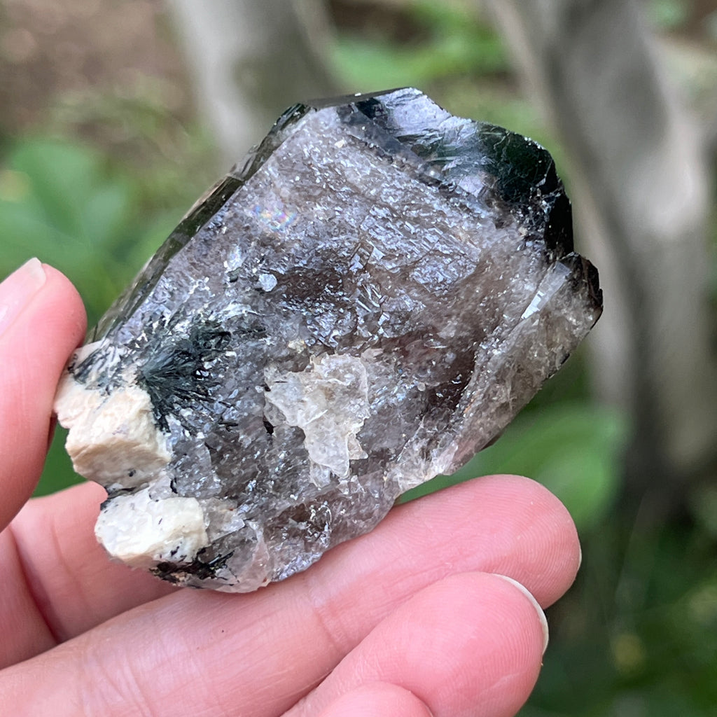 Cuart fumuriu generator/varf mina Brandberg | Model L1, pietre semipretioase - druzy.ro 6 