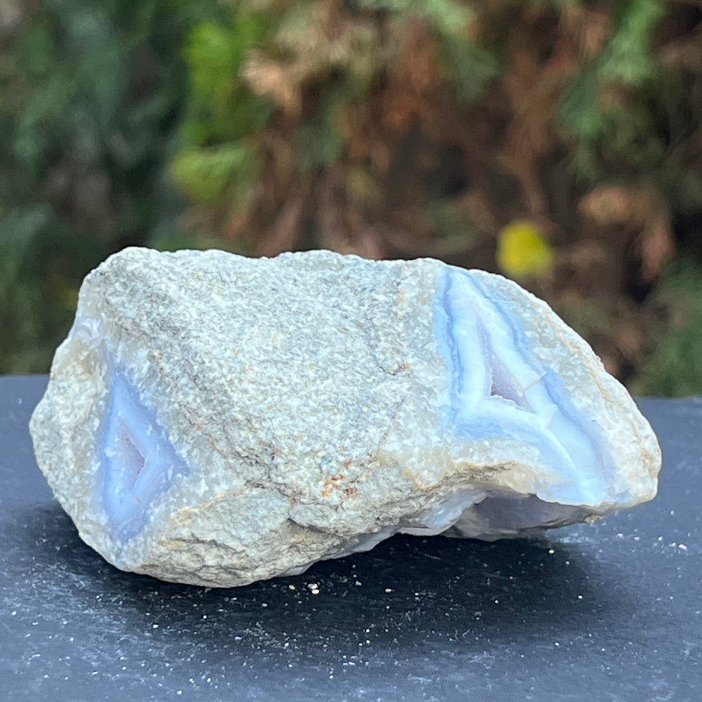 Calcedonie albastra /blue lace/ agat albastru piatra bruta m15, druzy.ro, cristale 2