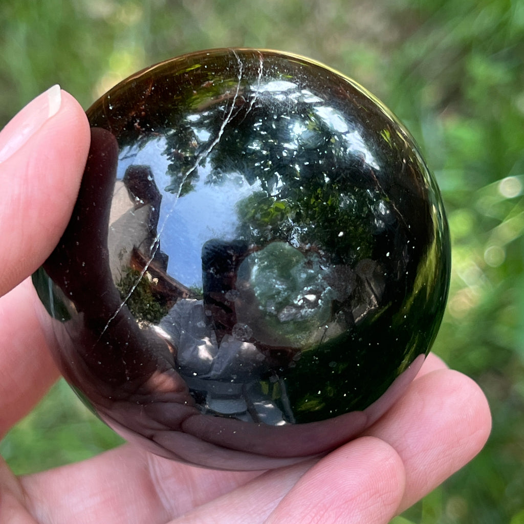 Sfera ochi de tigru rosu model 3, pietre semipretioase - druzy.ro 10 