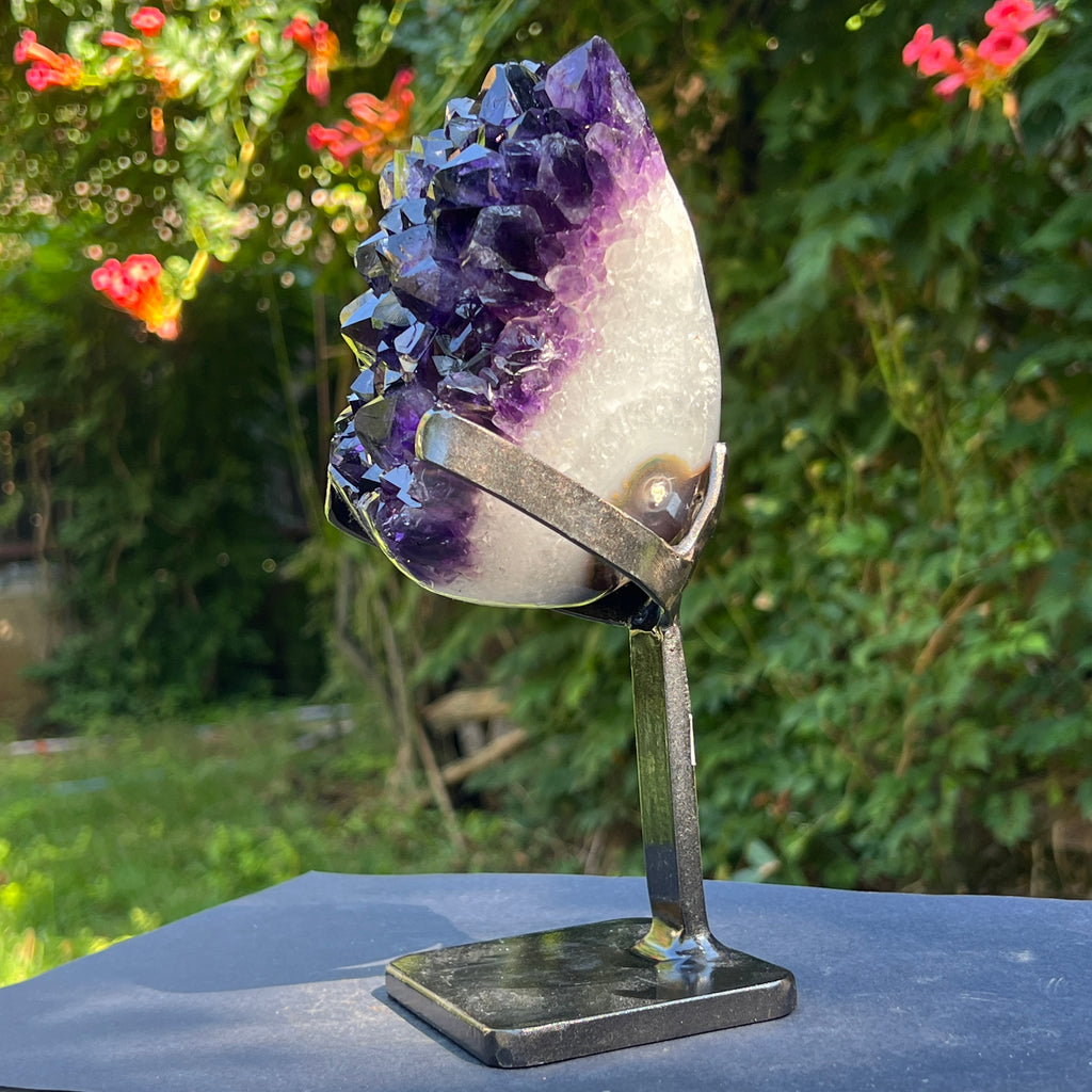 Ametist Uruguay AAA pe stand calitate +AAA, geoda ametist Urguay | Model 1, pietre semipretioase - druzy.ro 4 