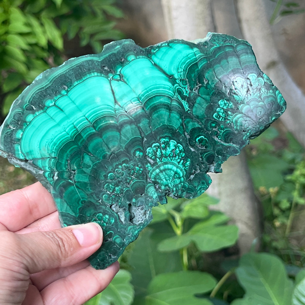 Felie malachit | Model 16, pietre semipretioase - druzy.ro 3 