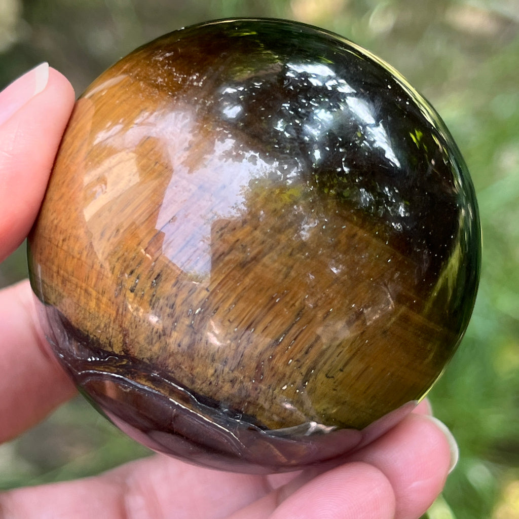 Ochi de tigru sfera model 2, pietre semipretioase - druzy.ro 7 