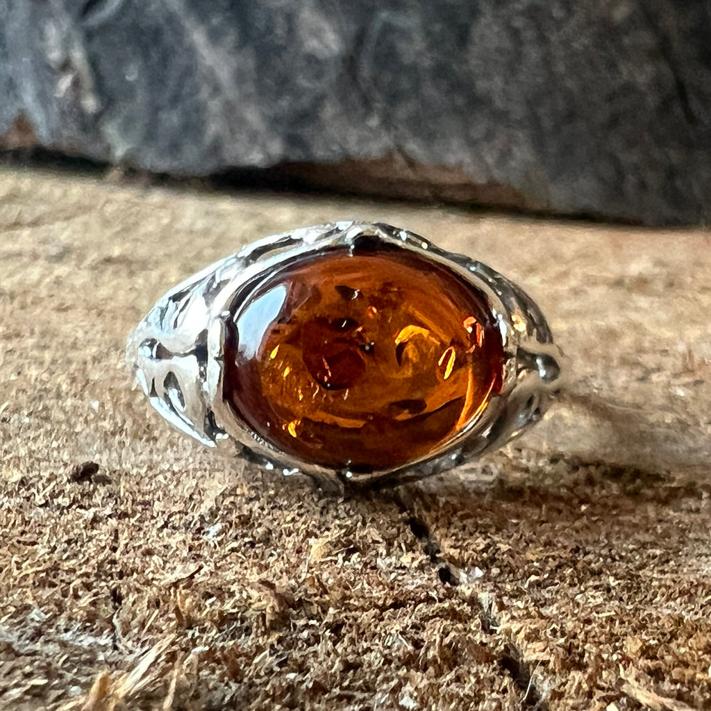 Inel argint cu chihlimbar Amber17, pietre semipretioase - druzy.ro 2 