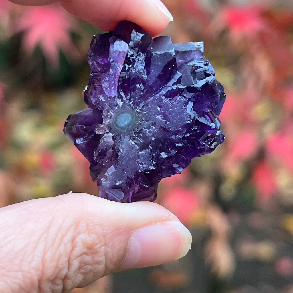 Cluster floare stalacit ametist Urguay model 5, ametist trandafir, calitate +AAA, druzy.ro, cristale 3