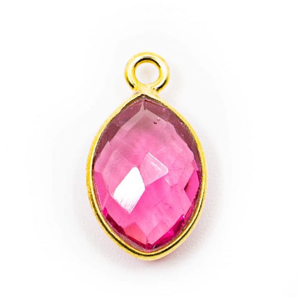 Pandantiv mini turmalina roz, argint, piatra lunii octombrie, birthstone, druzy.ro, cristale 1