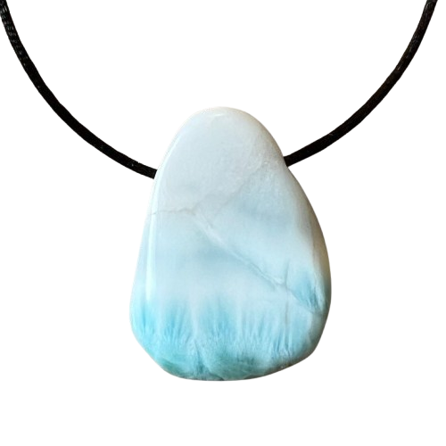 Colier pandantiv larimar DROP, pietre semipretioase - druzy.ro 4 