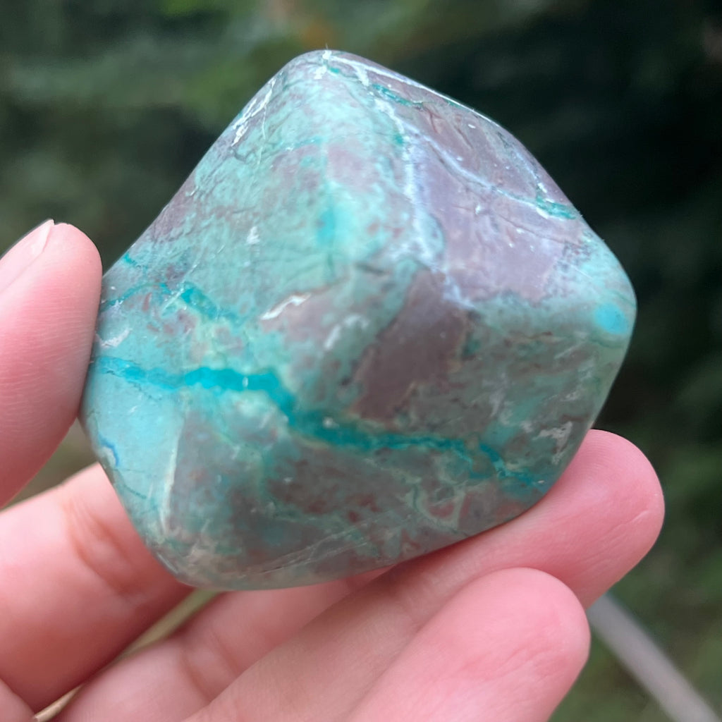 Shattuckite forma libera/palmstone m6, druzy.ro, pietre semipretioase 11