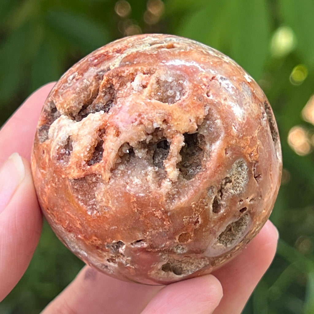 Sfera agat Crazy Lace | Model 11, pietre semipretioase - druzy.ro 5 