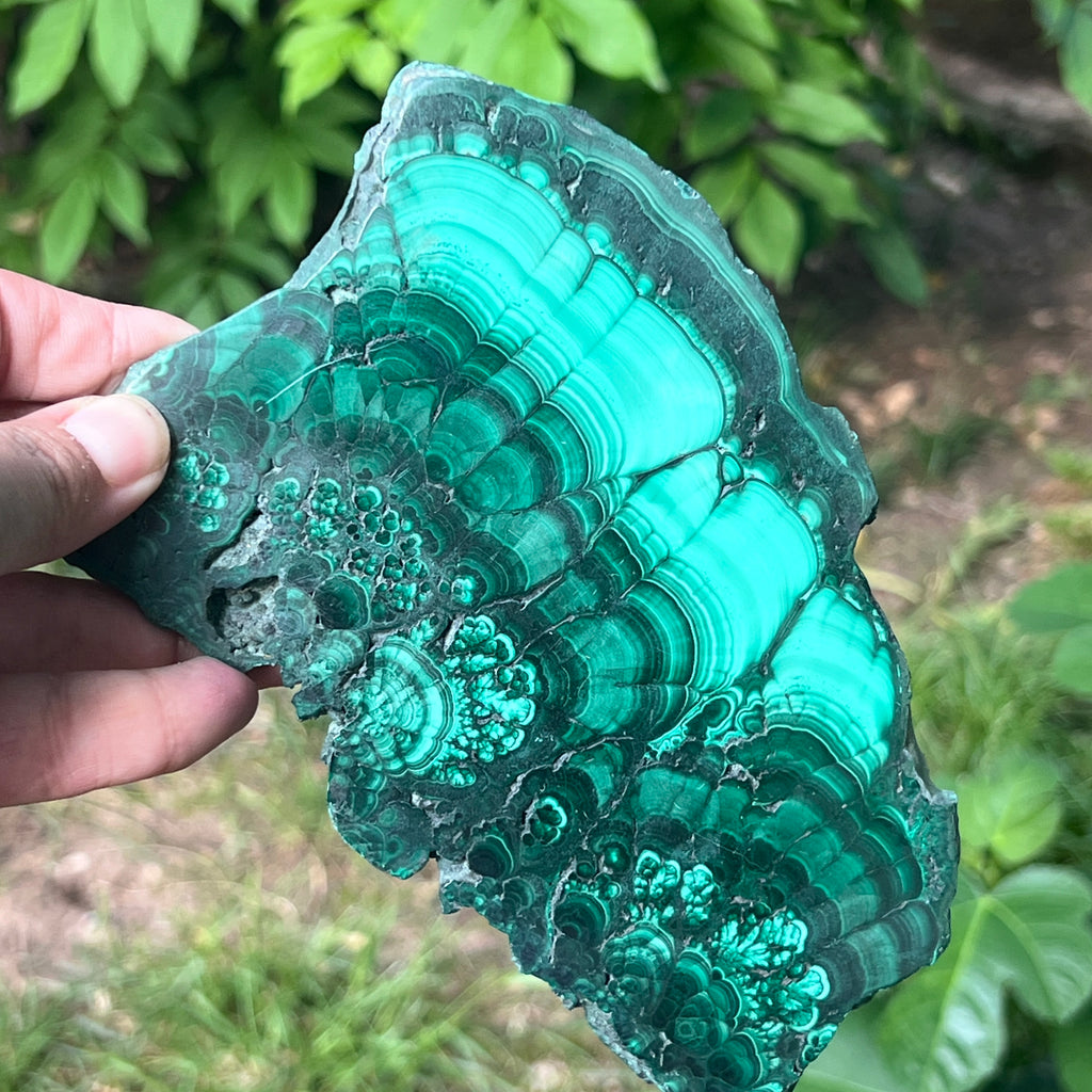 Felie malachit | Model 16, pietre semipretioase - druzy.ro 2 