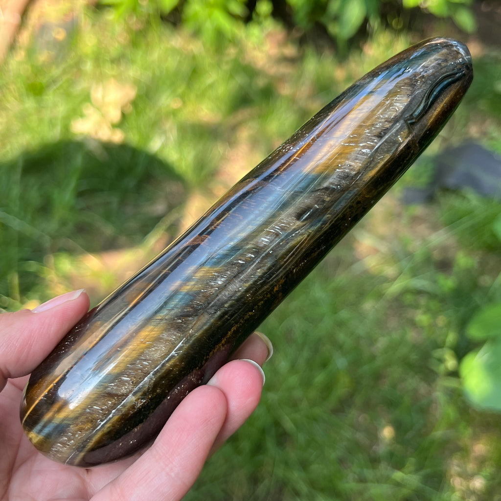 Bagheta masaj ochi de tigru m3, pietre semipretioase - druzy.ro 2 
