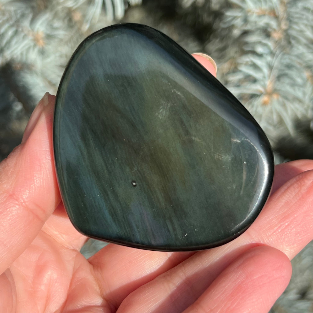 Obsidian curcubeu inima model 3, druzy.ro, cristale 13