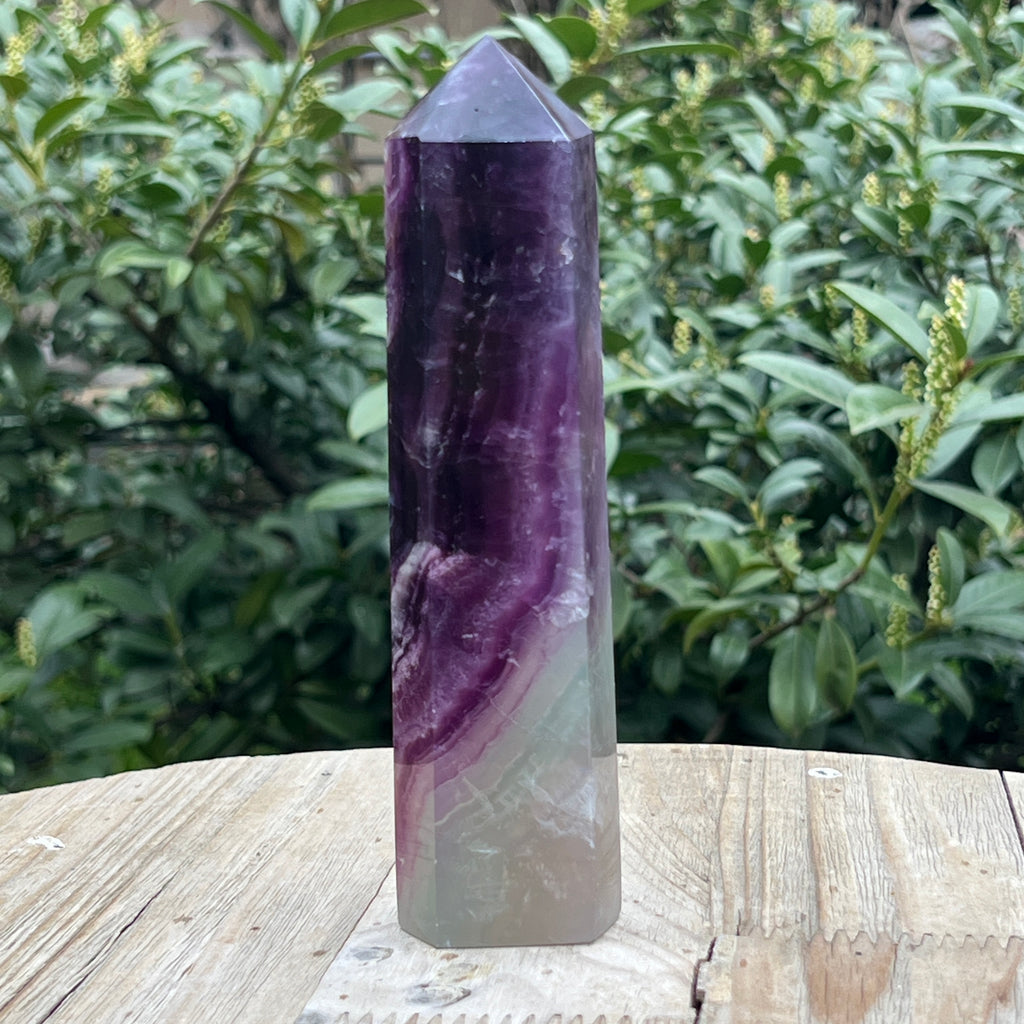 Obelisc fluorit curcubeu model XL2, pietre semipretioase - druzy.ro 5 