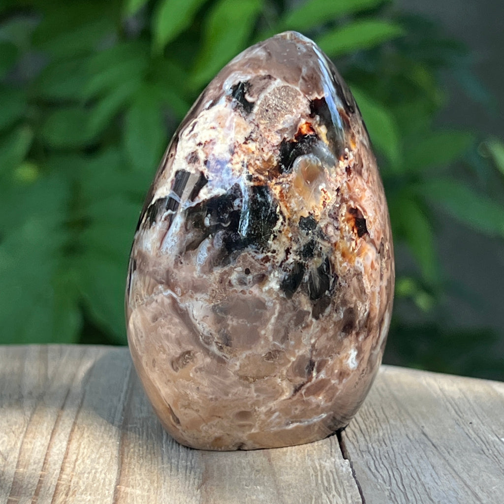 Sculptura agat negru forma libera | Model 1, pietre semipretioase - druzy.ro 2 