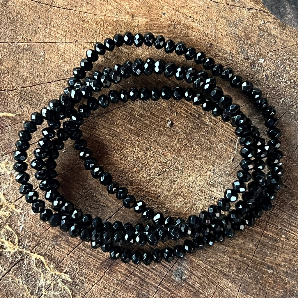 Bratara fatetata agat negru 4 mm, pietre semipretioase - druzy.ro 3 