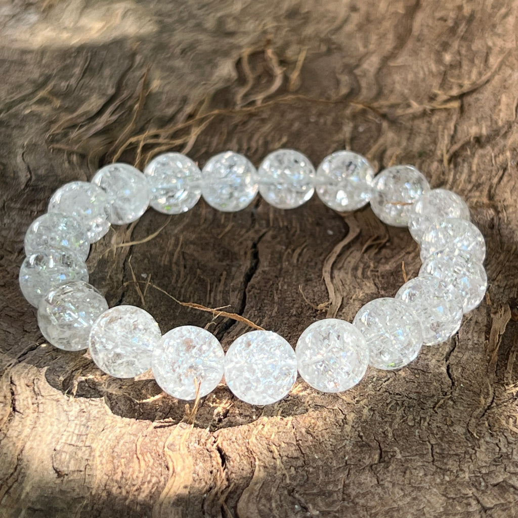 Bratara cuart de stanca/cristal incolor 10 mm, pietre semipretioase - druzy.ro 1 