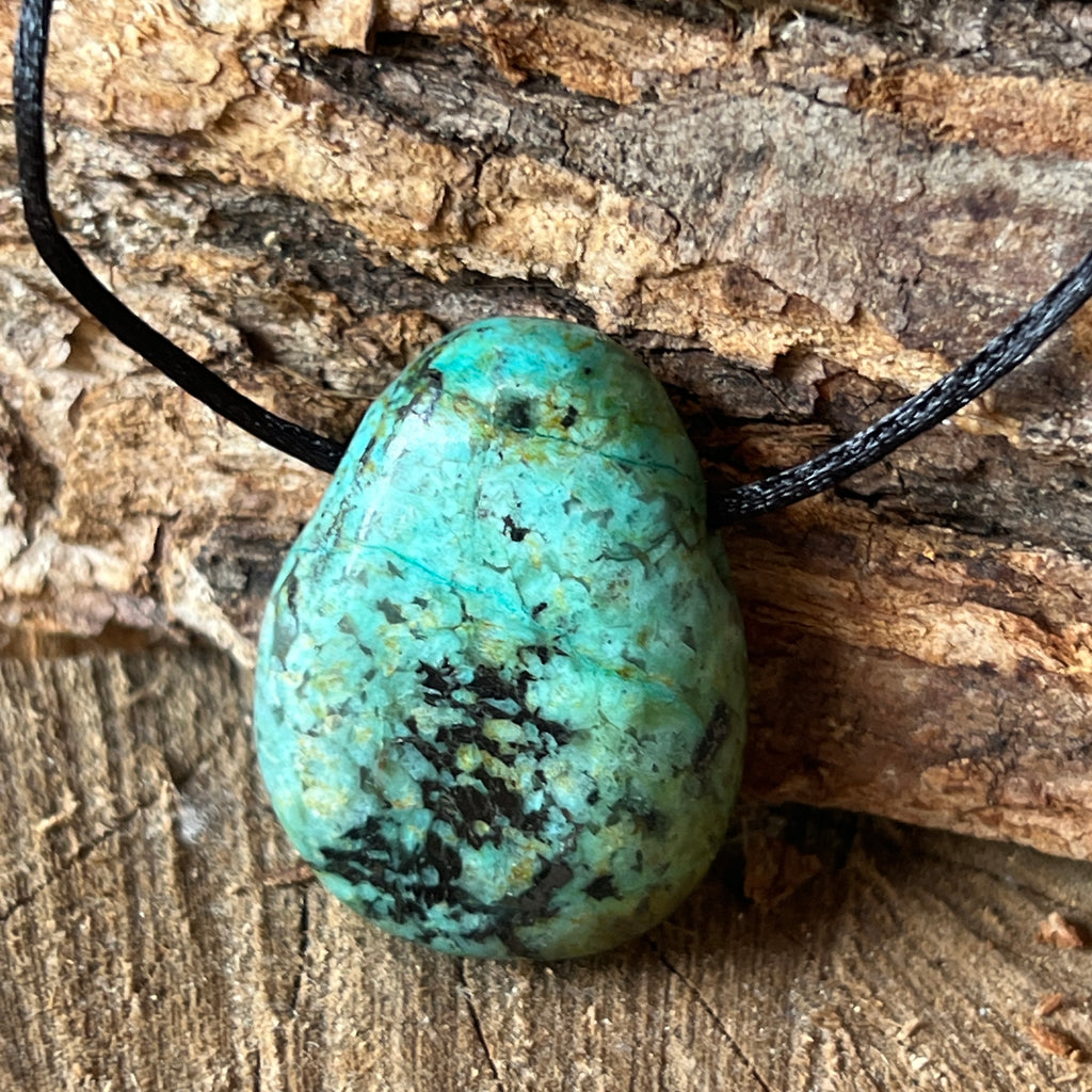Colier pandantiv turcoaz african DROP, pietre semipretioase - druzy.ro 4 