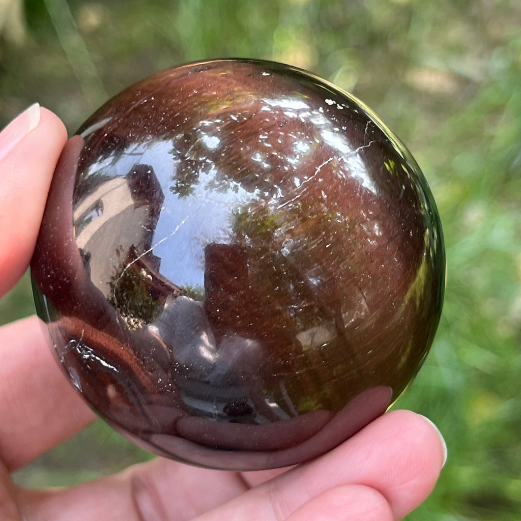 Sfera ochi de tigru rosu model 2, pietre semipretioase - druzy.ro 12 