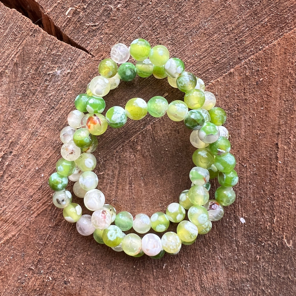 Bratara copii fatetata agat verde 6 mm, pietre semipretioase - druzy.ro 3 