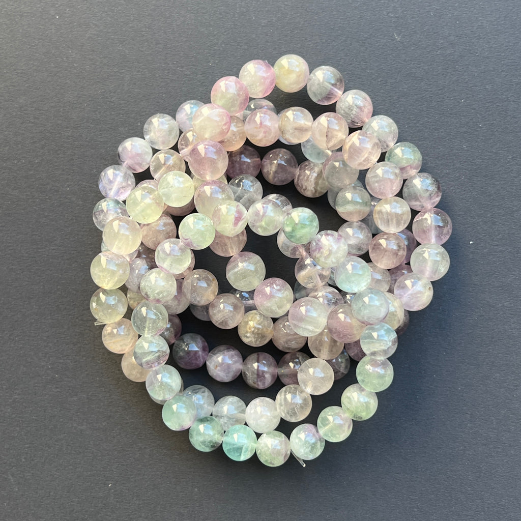 Bratara fluorit verde mov 10 mm, pietre semipretioase - druzy.ro 3 