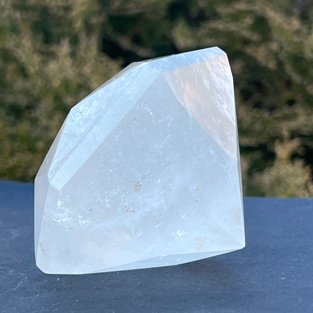 Cuart curcubeu forma diamant cristal de stanca/cuart incolor model 1A, druzy.ro, cristale 6