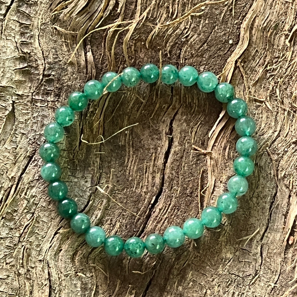 Bratara aventurin verde intens 6 mm, pietre semipretioase - druzy.ro 4 