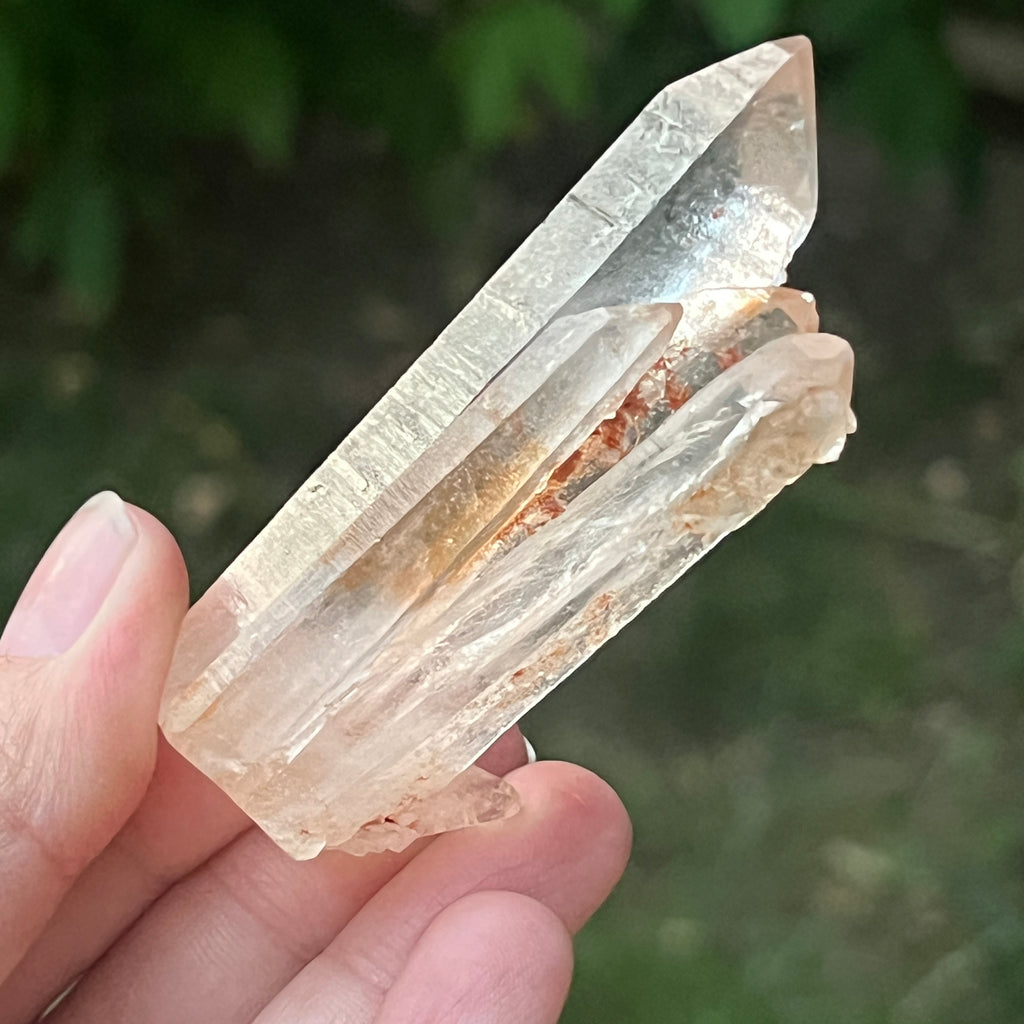 Cristal de cuarț cu incluziuni de goethit brun-portocaliu | Model 6, pietre semipretioase - druzy.ro 9 