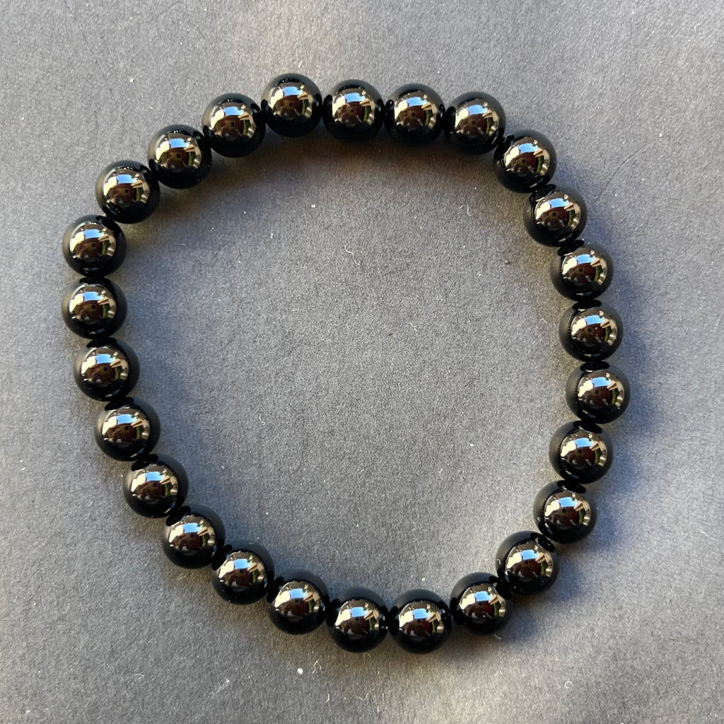 Bratara barbati onix negru 8 mm, pietre semipretioase - druzy.ro 1 