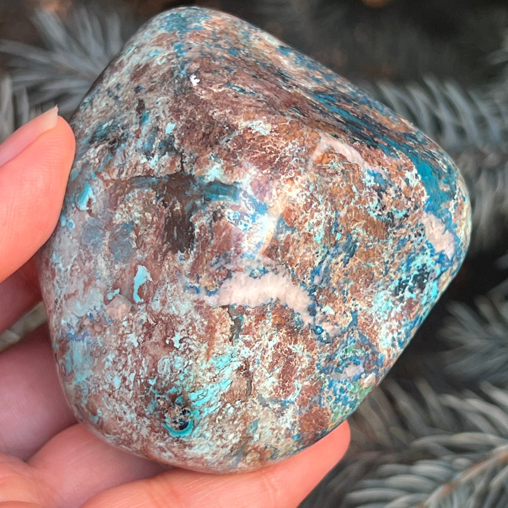 Shattuckite forma libera/palmstone m6, pietre semipretioase - druzy.ro 3 