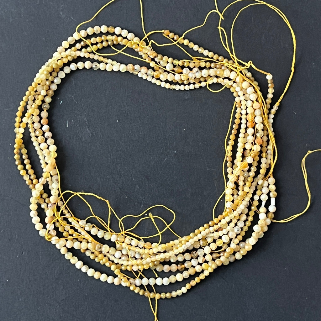 Sirag margele pietre semipretioase sfere fatetate OPAL GALBEN, pietre semipretioase - druzy.ro 2 