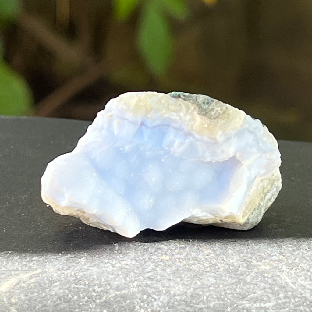 Calcedonie albastra /blue lace/ agat albastru piatra bruta model Af10, druzy.ro, cristale 1