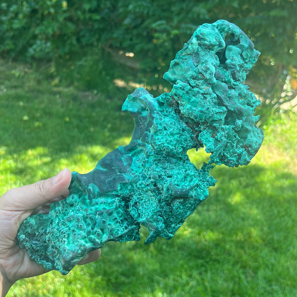 Malachit matasos piatra bruta | Model XXL 1, pietre semipretioase - druzy.ro 5 